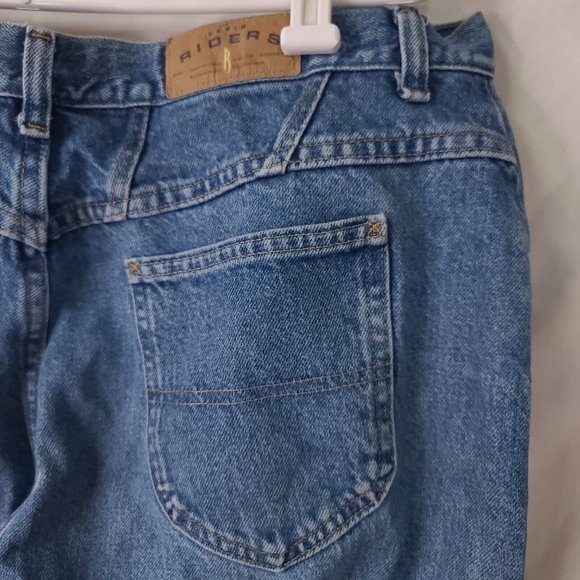 Riders Womens 20W P Straight Leg Med Wash 5 Pocket High Waist Denim Jeans 38x28 - Picture 6 of 9